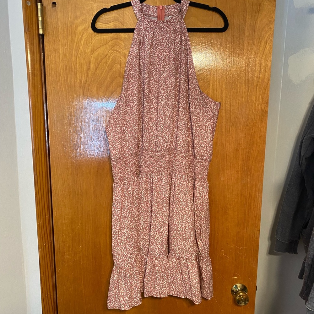 Pink floral dress